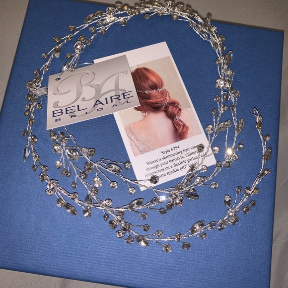 Crystal bridal hair piece main image 3